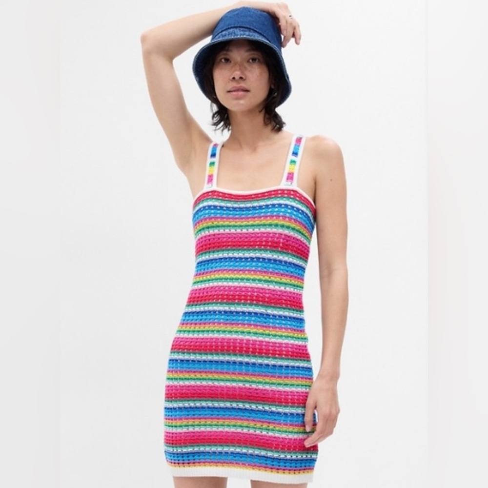 Gap Colorful Striped Knit Dress NWT